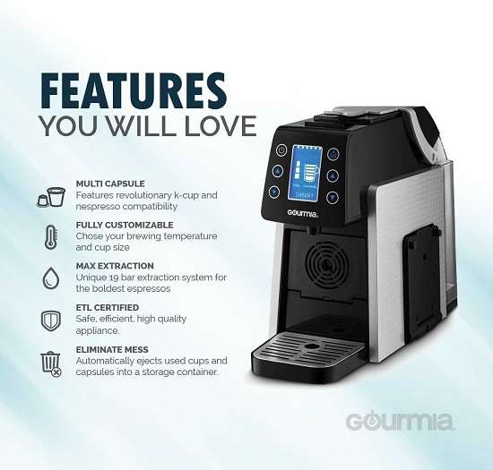 Features and benefits of the Gourmia GCM5100 Espresso Machine
