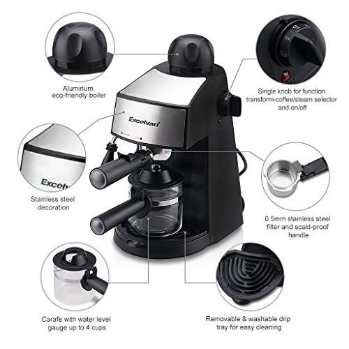 Key features of Excelvan CM6811 Steam Espresso and Cappuccino Coffeemaker