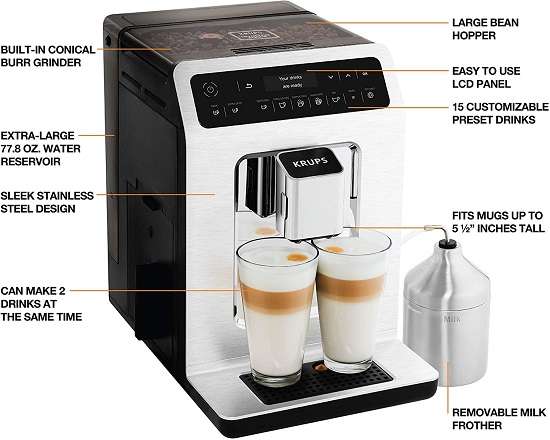 Key Features of Krups EA89 Deluxe One-Touch Espresso Machine