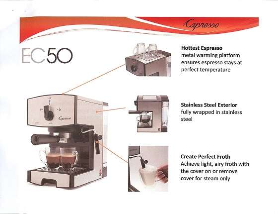 Key Features Of Capresso EC50 Espresso Machine